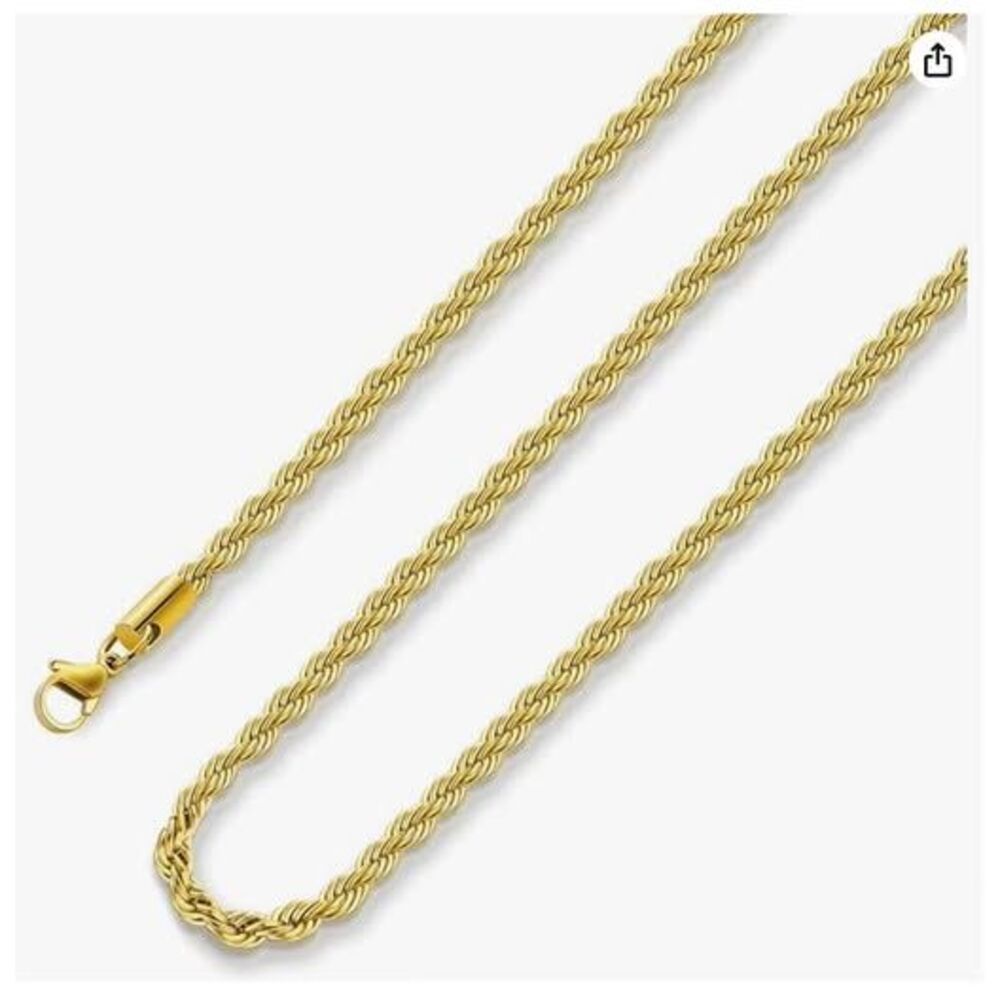 Gold Plated Rope Chain - Picture 10 of 10